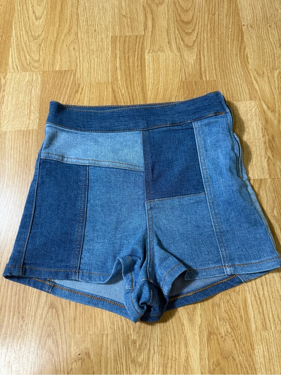 Free People Pants - Free People Patchwork High-Rise Denim Shorts - Blue - Size 25